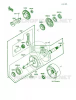 Crankshaft voor Kawasaki Bayou 220 1988