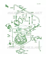 Cylinder Head voor Kawasaki Bayou 220 1988