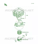 CylinderPiston voor Kawasaki Bayou 220 1988