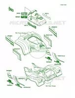 DecalKLF220 A1A2 voor Kawasaki Bayou 220 1988