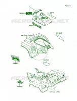 DecalKLF220 A4 voor Kawasaki Bayou 220 1988