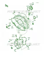 Engine Cover voor Kawasaki Bayou 220 1988
