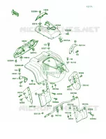 Front Fender voor Kawasaki Bayou 220 1988
