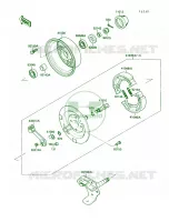 Front Hub voor Kawasaki Bayou 220 1988