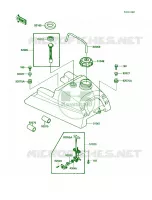 Fuel Tank voor Kawasaki Bayou 220 1988