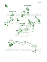 Gear Change Mechanism voor Kawasaki Bayou 220 1988