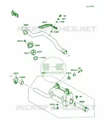 Muffler voor Kawasaki Bayou 220 1988
