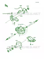 Rear Axle voor Kawasaki Bayou 220 1988