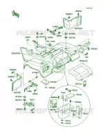 Rear Fender voor Kawasaki Bayou 220 1988