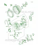 Rear Hub voor Kawasaki Bayou 220 1988