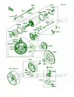 Starter Motor voor Kawasaki Bayou 220 1988