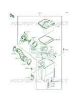 Air FilterKLF300 B2B3B4 voor Kawasaki Bayou 300 1988