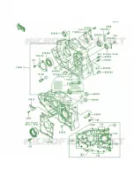 Crankcase voor Kawasaki Bayou 300 1988