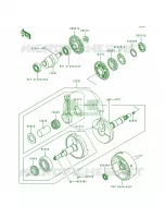 Crankshaft voor Kawasaki Bayou 300 1988