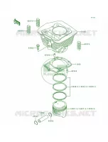 CylinderPiston voor Kawasaki Bayou 300 1988