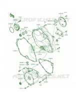 Engine Cover voor Kawasaki Bayou 300 1988