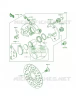 Front Caliper voor Kawasaki Bayou 300 1988