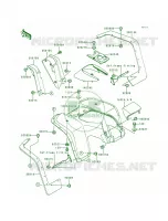 Front Fender voor Kawasaki Bayou 300 1988