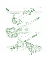 Rear Axle voor Kawasaki Bayou 300 1988