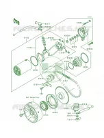 Starter MotorKLF300 B1 voor Kawasaki Bayou 300 1988