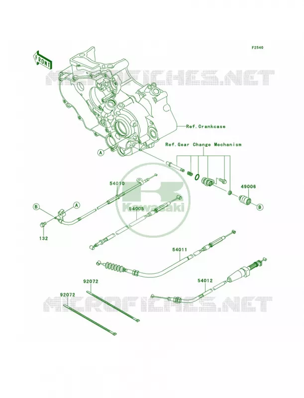 Cables Kawasaki QUAD 450 2013 KFX450R  KSF450BDF