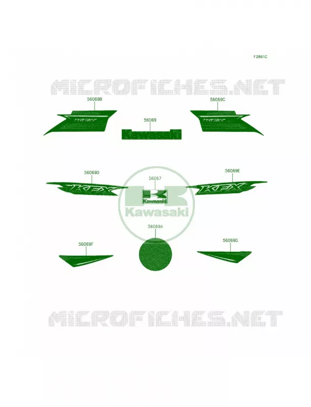 DecalsAFF Kawasaki QUAD 90 2013 KFX90  KSF90ADF