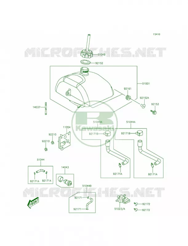 Fuel Tank Kawasaki QUAD 90 2012 KFX90  KSF90ACF