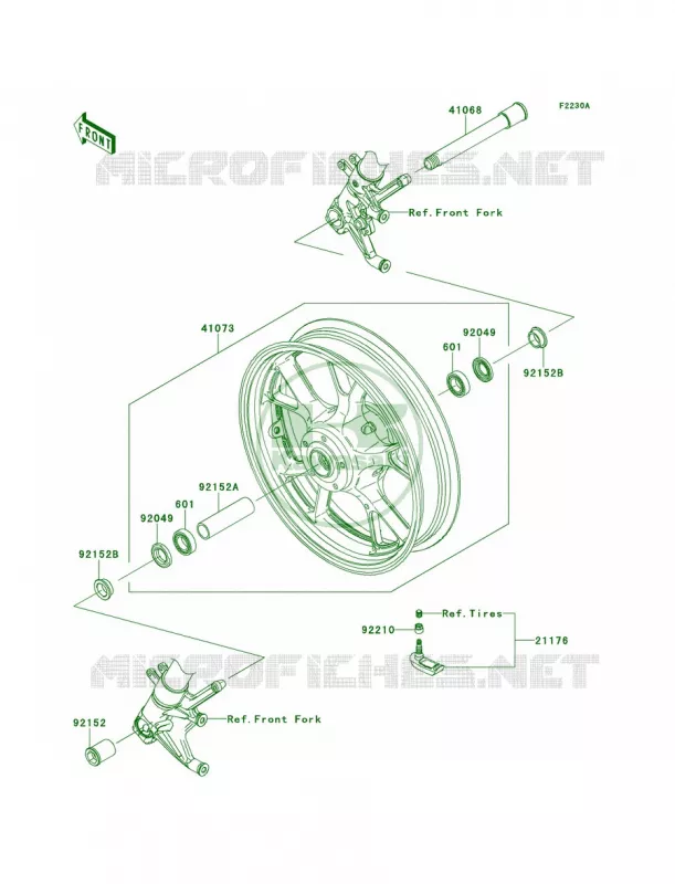 Front WheelCEF Kawasaki MOTOS 1400 2010 Concours 14 ABS  ZG1400CAF