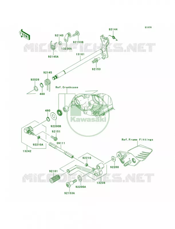 Gear Change Mechanism Kawasaki MOTOS 1400 2010 Concours 14 ABS  ZG1400CAF