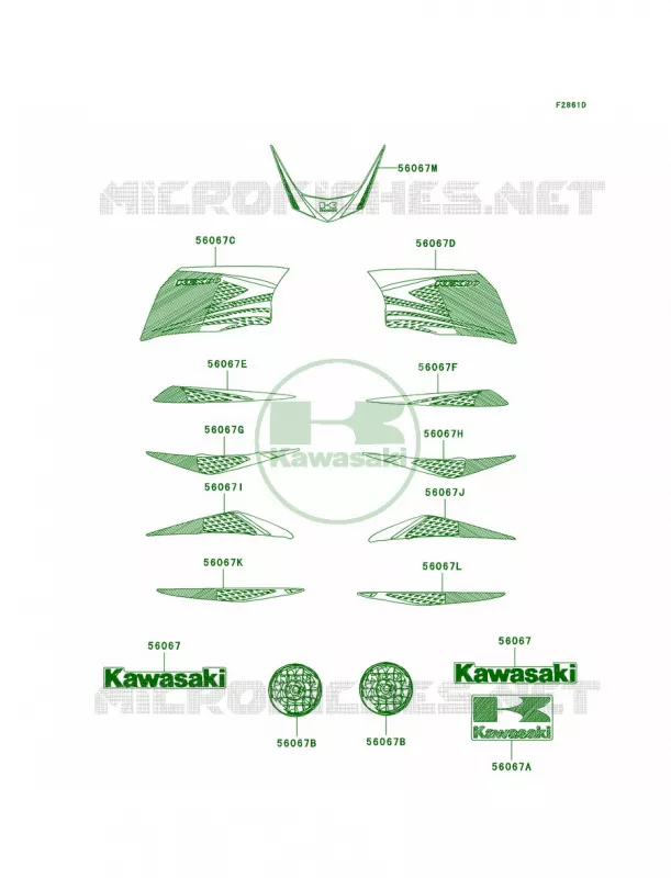 DecalsGreenA9SUS Kawasaki QUAD 90 2008 KFX90  KSF90A8F