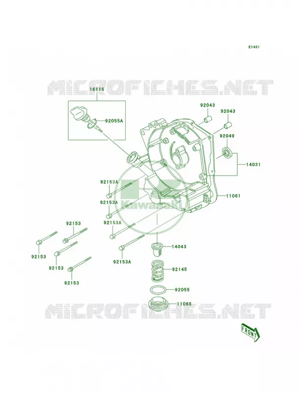 Engine Covers Kawasaki QUAD 90 2008 KFX90  KSF90A8F