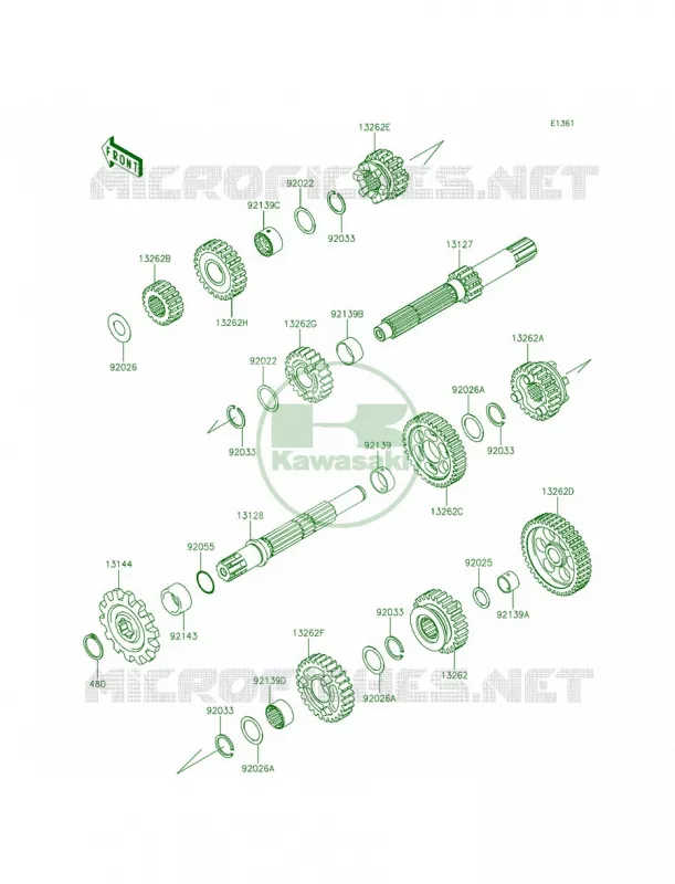 Transmission Kawasaki MOTOS 140 2012 KLX140  KLX140ACF