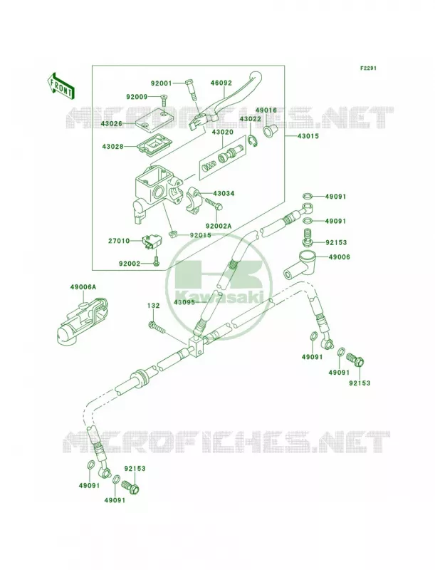 Front Master Cylinder Kawasaki QUAD 700 2007 KFX700  KSV700B7F