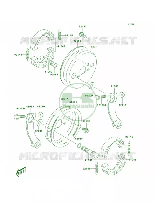 Front Brake Kawasaki QUAD 80 2006 KFX80  KSF80A6F
