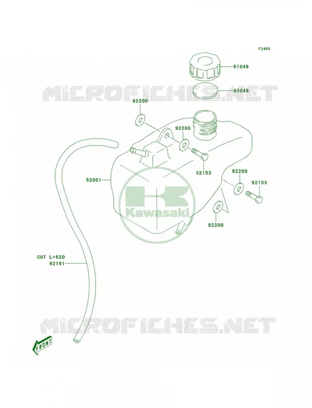 Oil Tank Kawasaki QUAD 80 2006 KFX80  KSF80A6F