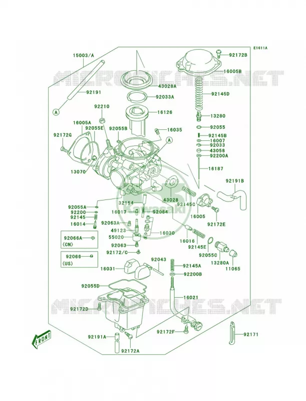 CarburetorA2 Kawasaki QUAD 400 2005 KFX400  KSF400-A3