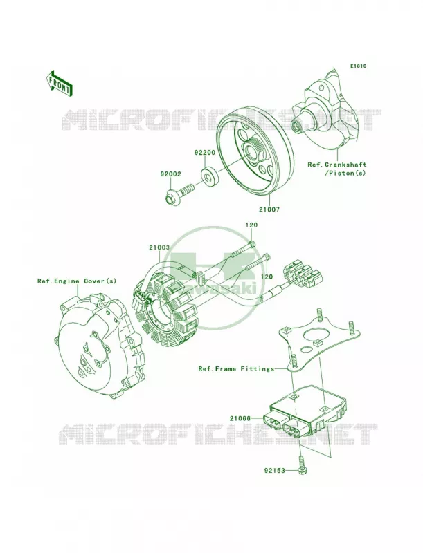 Generator Kawasaki MOTOS 1400 2009 Concours 14 ABS  ZG1400A9F