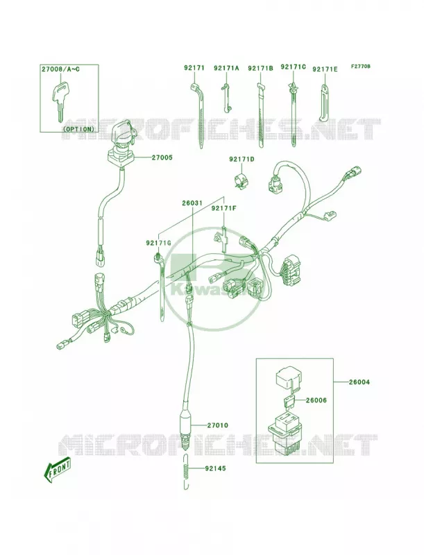 Ignition SwitchA3 Kawasaki QUAD 400 2004 KFX400  KSF400-A2