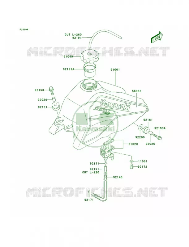 Fuel TankKSF80-A3 Kawasaki QUAD 80 2004 KFX80  KSF80-A2