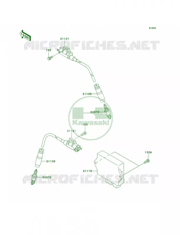Ignition System Kawasaki QUAD 700 2004 KFX700 V Force  KSV700-B1