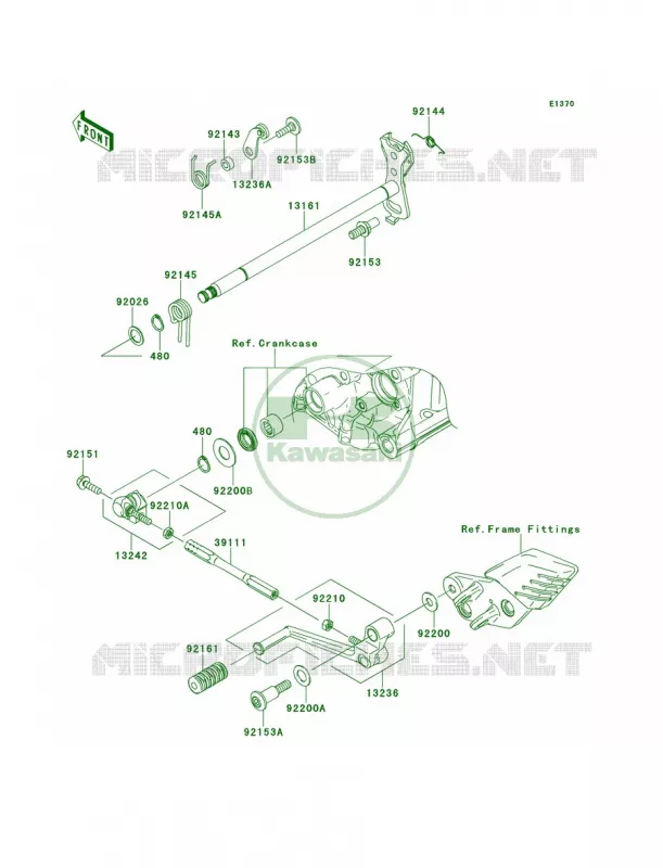 Gear Change Mechanism Kawasaki MOTOS 1400 2008 Concours 14  ZG1400B8F
