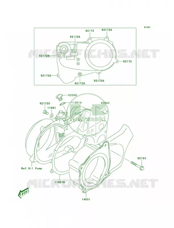 Engine Covers Kawasaki QUAD 50 2003 KFX50  KSF50-A1