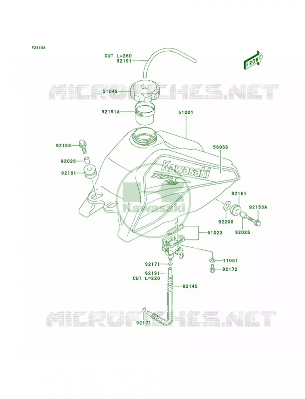 Fuel TankKSF80-A3 Kawasaki QUAD 80 2003 KFX80  KSF80-A1