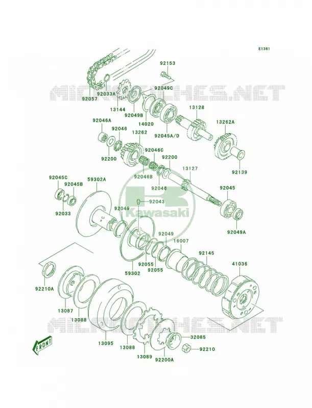 Transmission Kawasaki QUAD 80 2003 KFX80  KSF80-A1