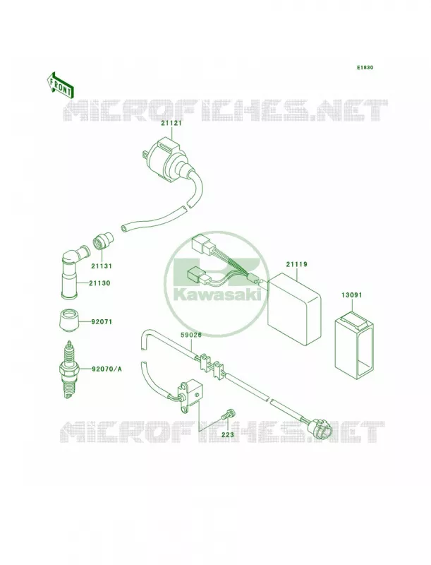 Ignition System Kawasaki QUAD 250 2002 Mojave 250  KSF250-A16