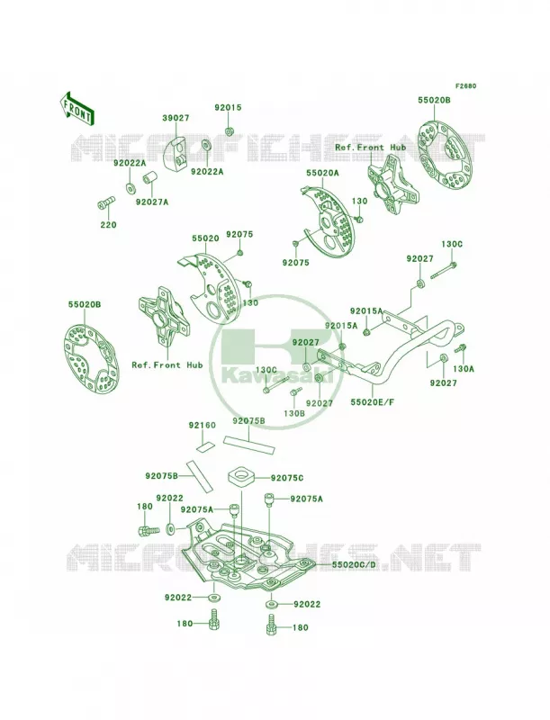 Guards Kawasaki QUAD 250 2000 Mojave 250  KSF250-A14