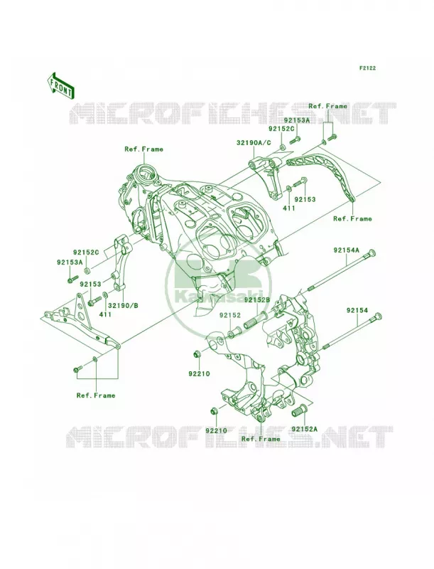 Engine Mount Kawasaki MOTOS 1400 2008 Concours 14 ABS  ZG1400A8F