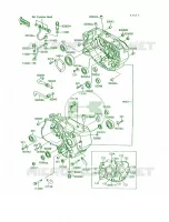 Crankcase voor Kawasaki Mojave 250 1994