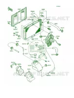 Radiator voor Kawasaki Mojave 250 1994