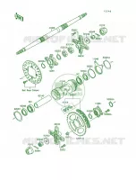 Rear Hub voor Kawasaki Mojave 250 1994
